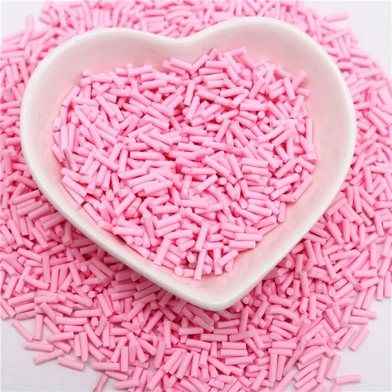 Süßigkeiten-Polymer-Ton-Scheiben, 1 mm, dünn, lang, zylindrisch, heiße Ton-Streusel für Schleim, DIY-Handwerk, winziges Kunststoff-Ton-Zubehör – Detail 26