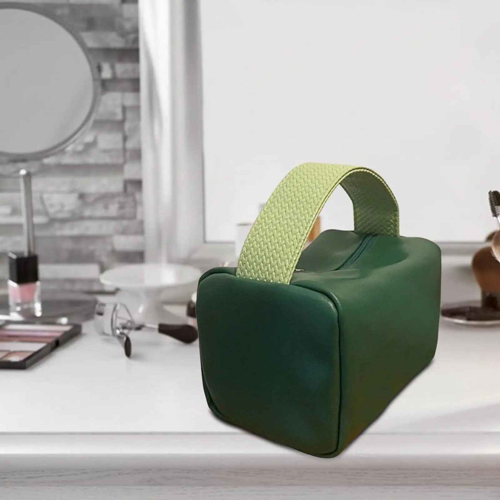 Portable Toiletry Bag Organizer with Handle Zipper Design Makeup Bag Travel Bag for Personal Travel Essentials Business Trip