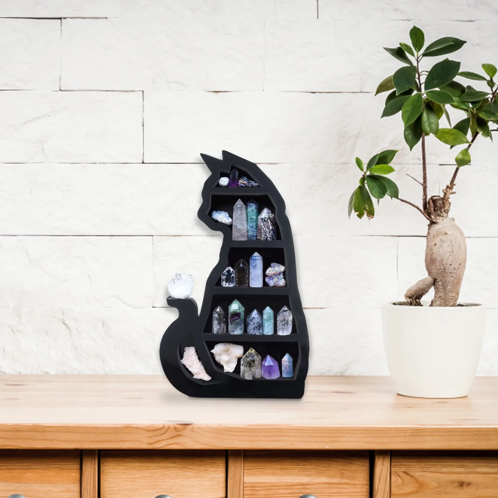 Cat and Moon Wooden Shelf for home decor13