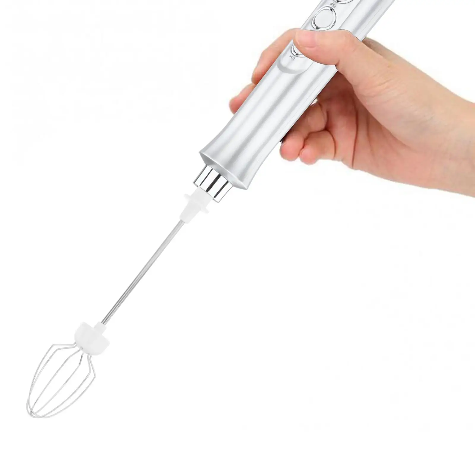  Milk Frother USB Rechargeable Handheld 3 Heads 3 Speeds Adjustable Egg Beater for Latte Beverage Coffee