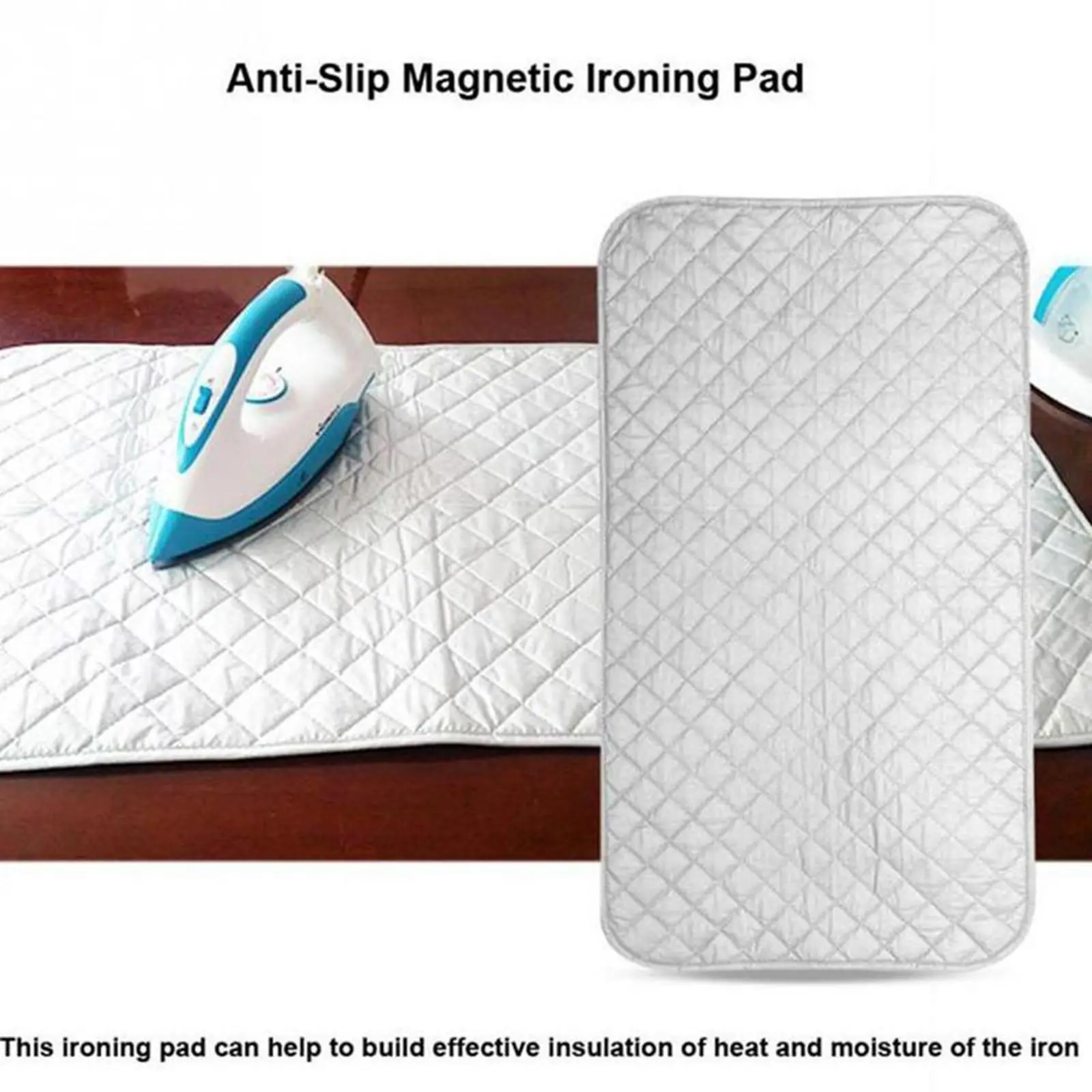 Compact Ironing Mat Foldable Heat Pad Cover Portable Heat Resistant Ironing Blanket Travel for Travel Dorm Bed Dryer Washer