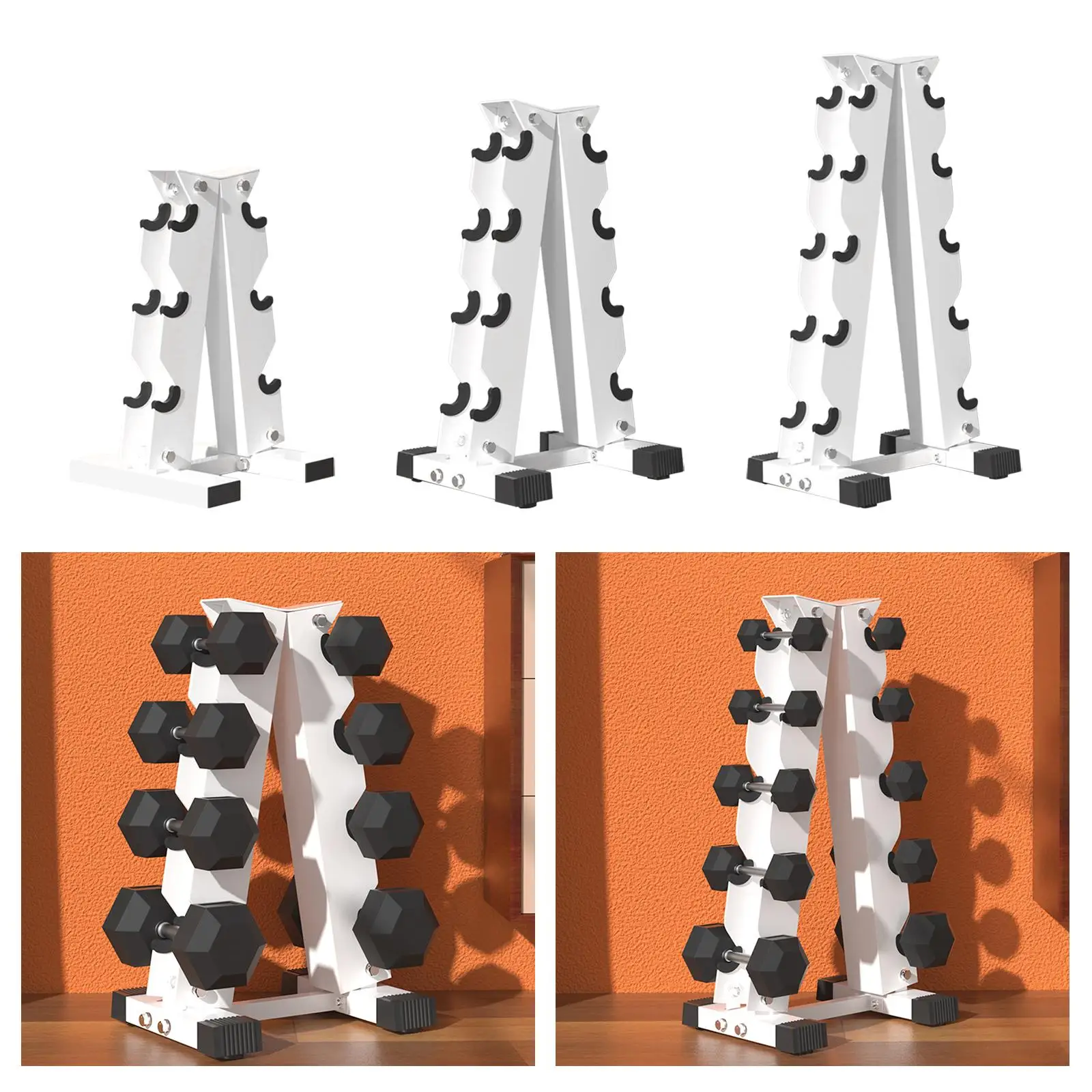 Dumbbell Rack Practical Tower Stand Durable Stable for Household Gym Office