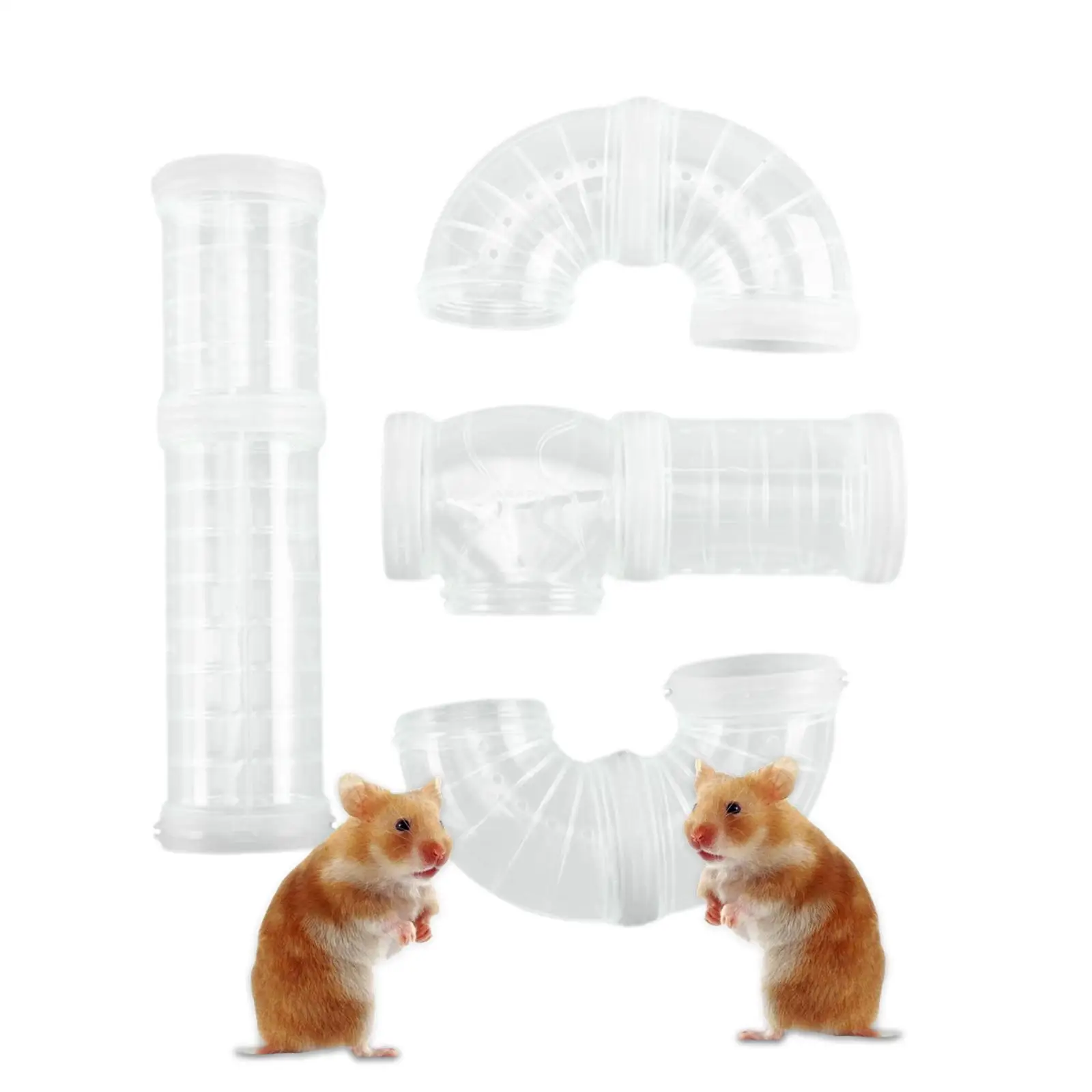 Hamster Tube Set 8Pcs Curved Pipe DIY Hamster Exercise Toys for Mouse Small Animals Rat Small Pet Toy Habitat Cage Accessories