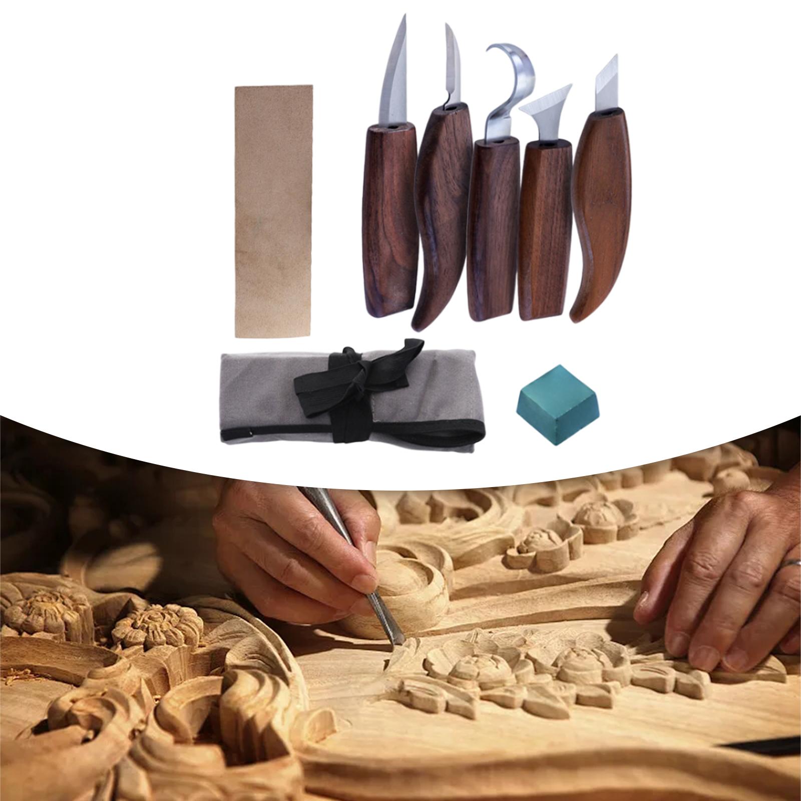 8 Pieces Woodworking DIY Carving Tool Durable Detailed Caving Beginners Whittling Kits for Paper Carving Fathers Gifts