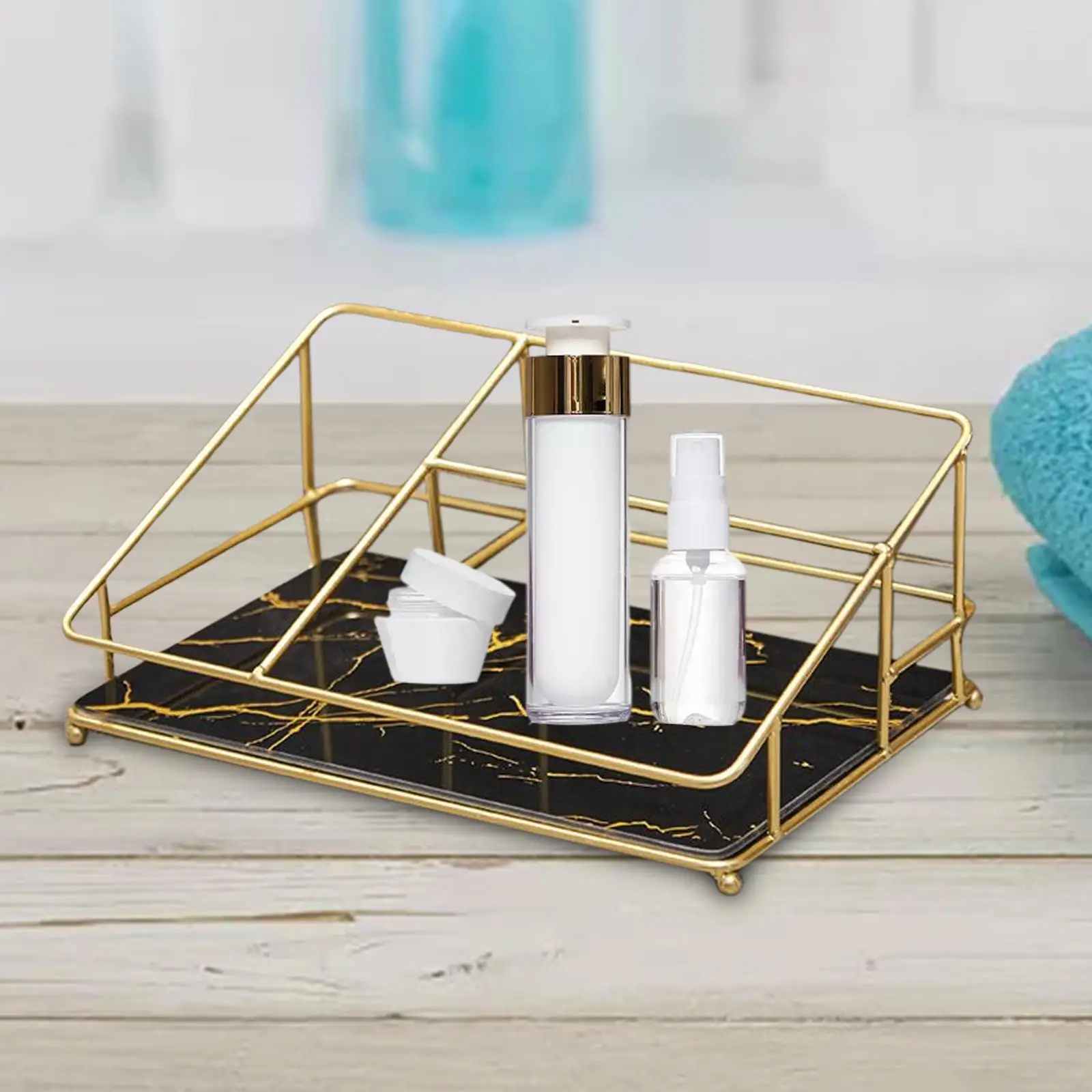 Bathroom Organizer Rack Coutertop Perfumes Cosmetic Dresser Toilet Desktop Shower Caddy Shelf Vanity Tray for Bathroom