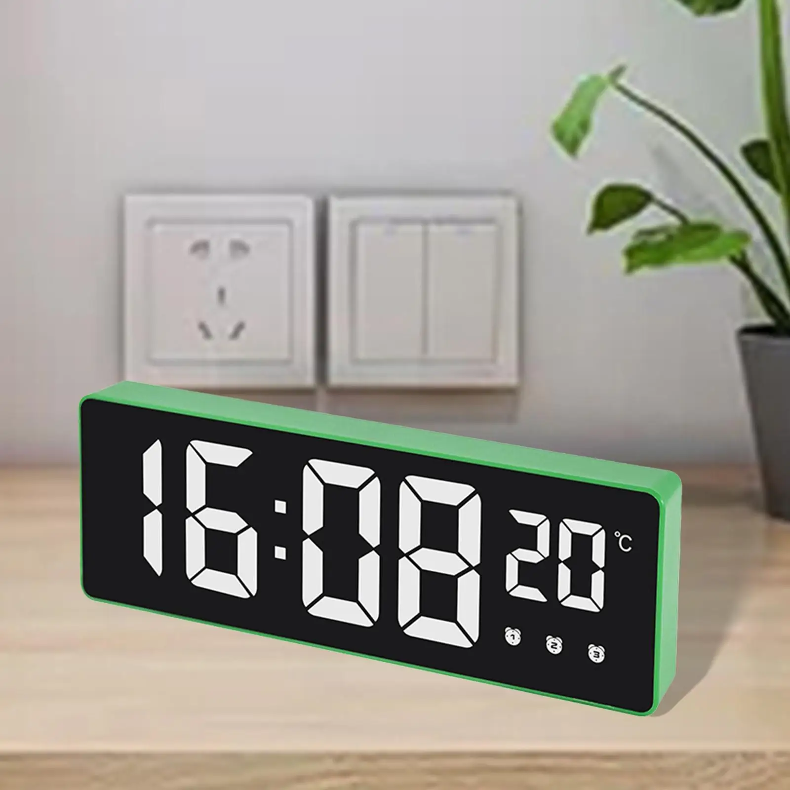 Electronic Alarm Clock LED Screen Voice Control Indoor Office