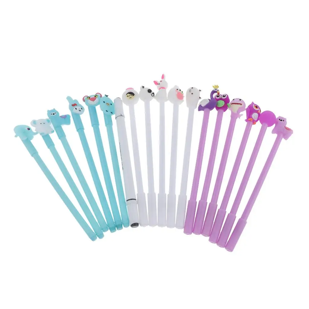 20x Cute Animal Ballpoint Pen Novelty Ball Point Writing Pen 0.5mm