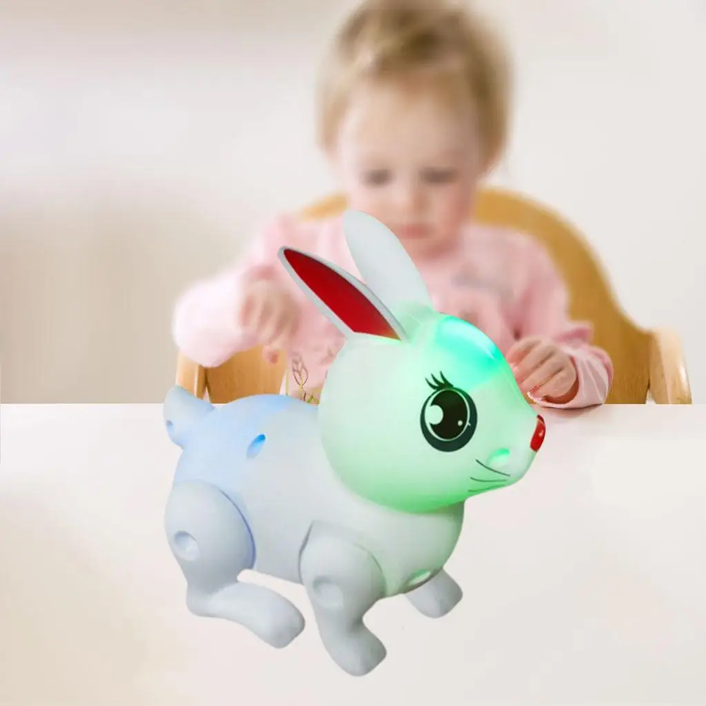 Cute Electric Rabbit Toy Battery Powered Interactive Toy for Children Kids