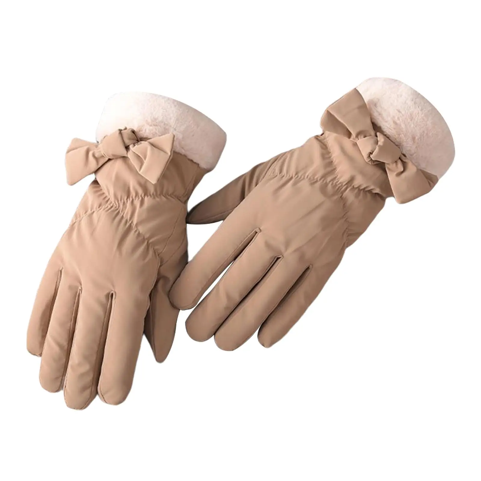 Womens Winter Warm Gloves with Screen Texting Fingers, Fleece Lined Windproof Gloves