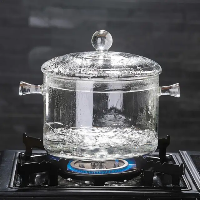 Glass Cooking Pot with Lid Japanese Kitchen Cookware Sets Instant Noodle  Stew Soup Saucepan Pan Cookware Glass Cookings Pots Set - AliExpress