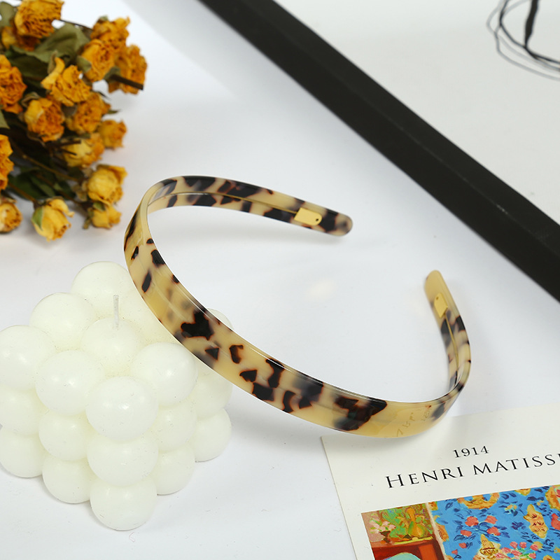 Koreanische Version von Ins Schmuck Acetat Haarschmuck Schildpattfarbe Stirnbänder Damen Gesichtswäsche Haarbänder Spot Großhandel – Detail 9
