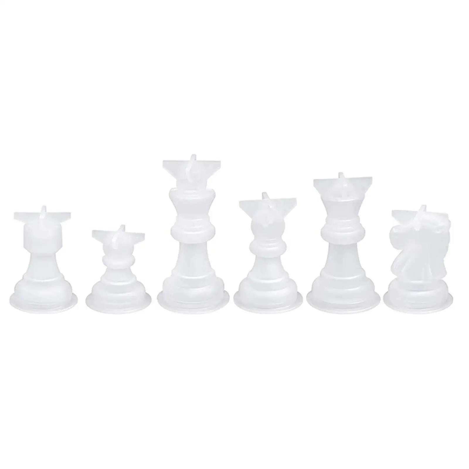 6Pcs International Chess Silicone Mold 3D Chess Resin Molds for DIY Crafts Making Family Party Christmas Gift Home Decoration