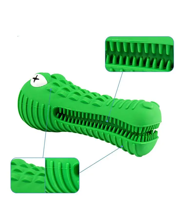 Title 4, Dog Squeaky Toys Crocodile Shape Interactive To...