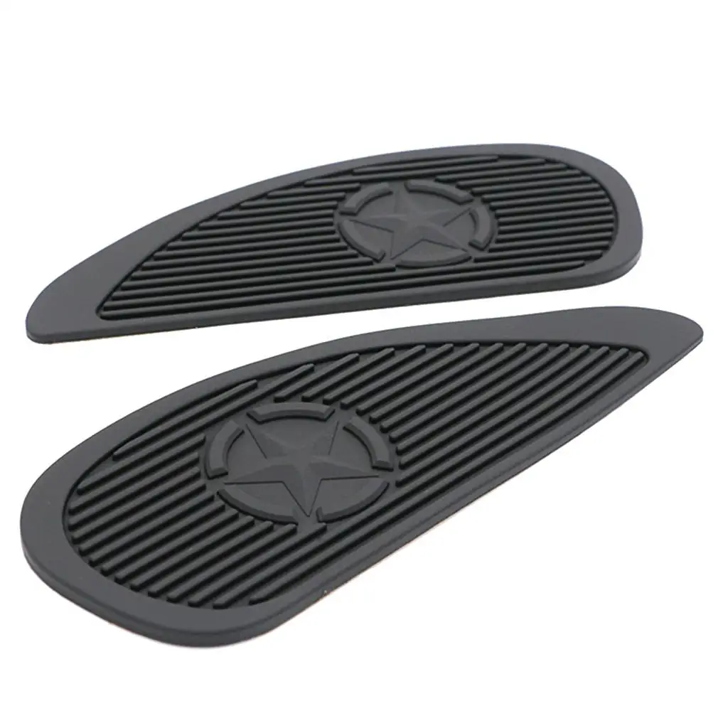 2Pcs Tank Traction Pad Side Gas Knee Grip Protector 3D Motorcycle Gas Tank Pad Protector Decal and Sticker