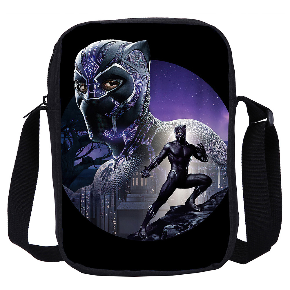 meninas, mochila escolar, bolsa de ombro, almoço, pantera negra, Disney, Marvel