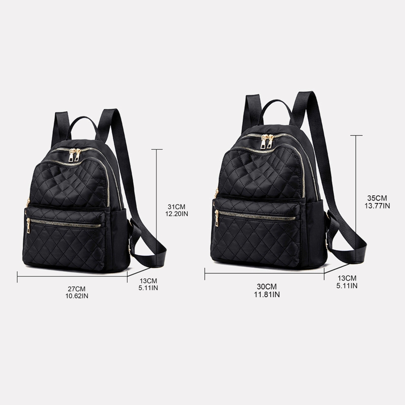 Mochila de nylon para viagem feminina, bolsa