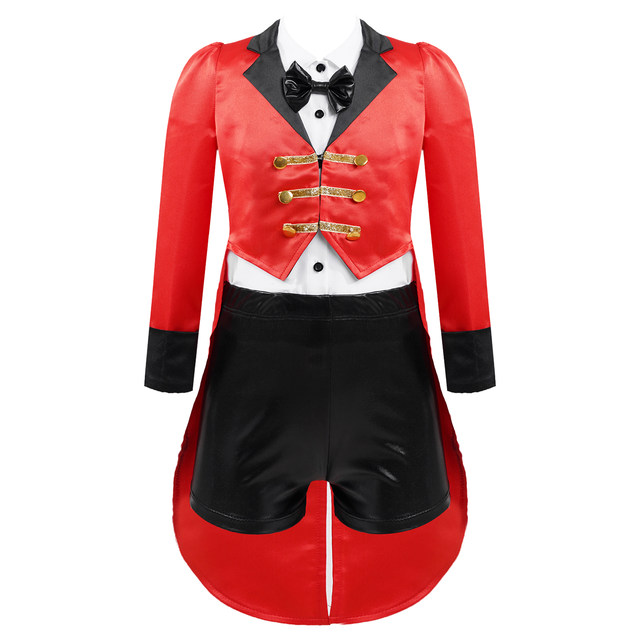 Disfraz de maestro de circo para niñas pequeñas, Majorette roja, Showman,  baile, actuación en escenario, vestidos de tutú, vestido de Cosplay -  AliExpress