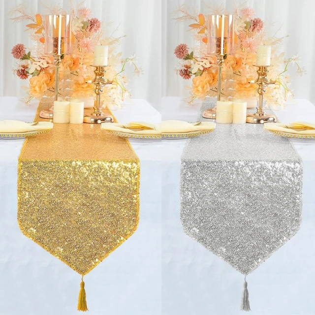 Sequin Table Runner for Wedding Party Table Decoration, Monochrome Table  Runners, Luxury Gold and Silver, Wholesale, 30x180cm - AliExpress