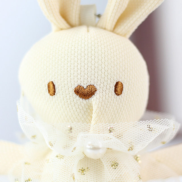 new cute Trendy Little Rabbit Plush Toy Keychain Good Things Happen White  Rabbit Pendant Exquisite lucky decoration doll gift - AliExpress