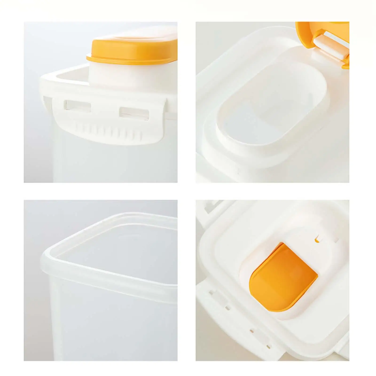Food Storage Container Portable Food Dispenser Reusable Transparent Sealed Jar for Kitchen Household Countertop Nuts Flour