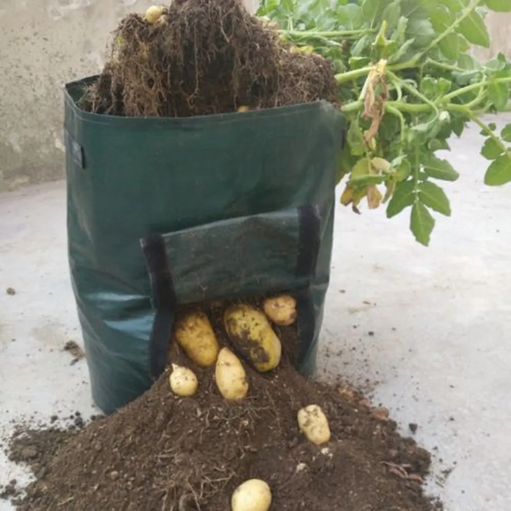 Potato Grow Container Bag DIY Planter PE Cloth Planting Vegetable Gardening Thicken Vegetable Pot Planting Grow Bag Garden Tool