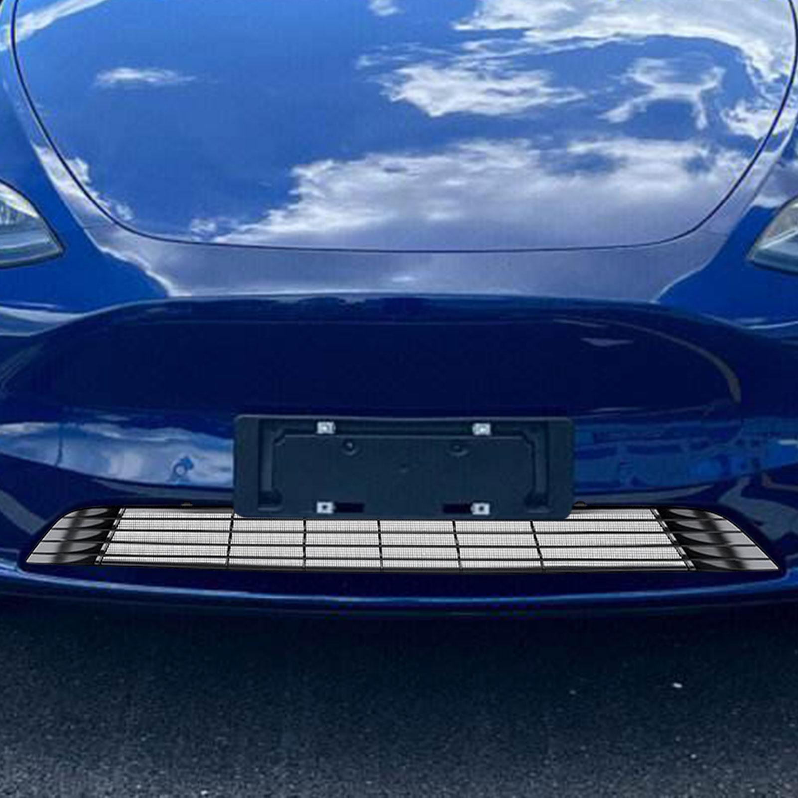 Front Lower Bumper Cover Grille Easy to Install Front Grille Mesh Middle Net Protective Cover Replacement for Tesla Model Y