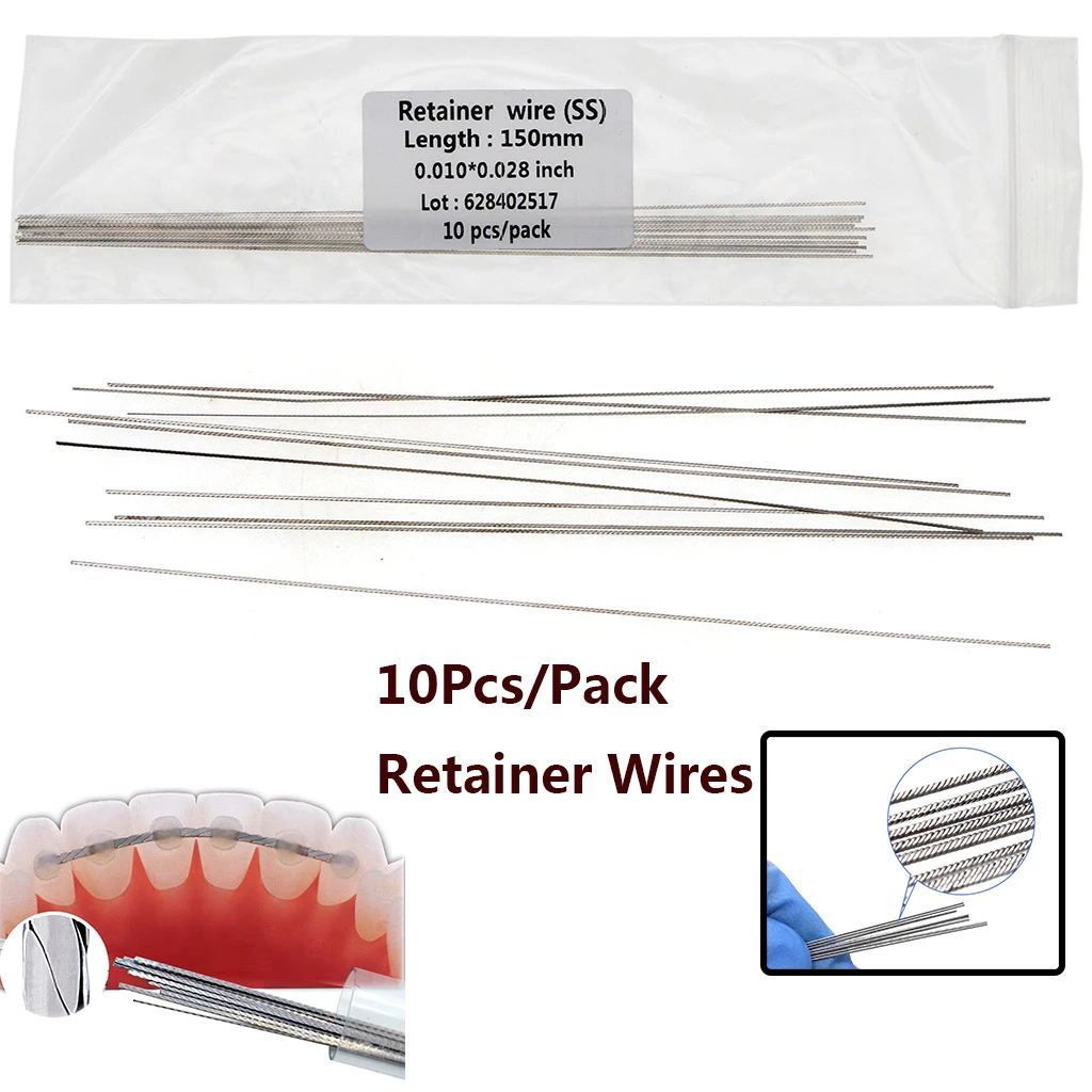 Best of 10Pcs Dental Orthodontic Stainless Steel Lingual Retainer Wire Flat Plate Twist Wires Straight Dentistry Materials Ortho Bracket Reviews & Tips