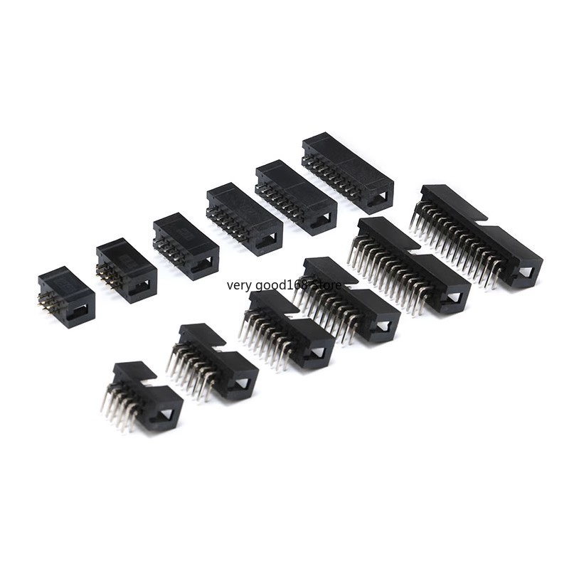 10 шт., разъемы DC3 JTAG ISP, 2,54 мм, IDC, 6P/8P/10P/14P/16P/20P/30P ...