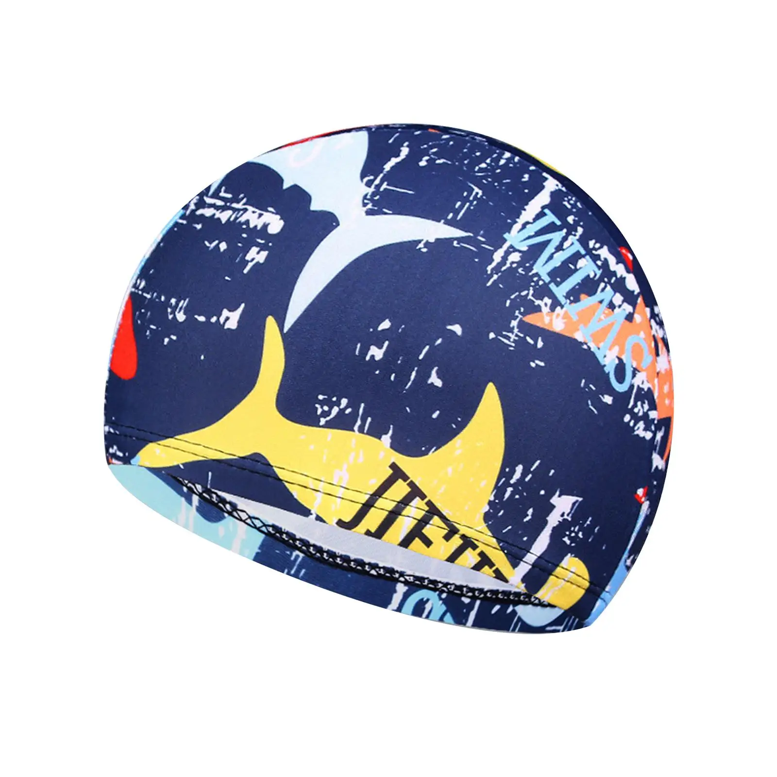 Swimming Cap Summer Elastic with Flowers Printed Swimming Hat for Water Sport Surf Long Hair Summer Beach Men and Women Adults