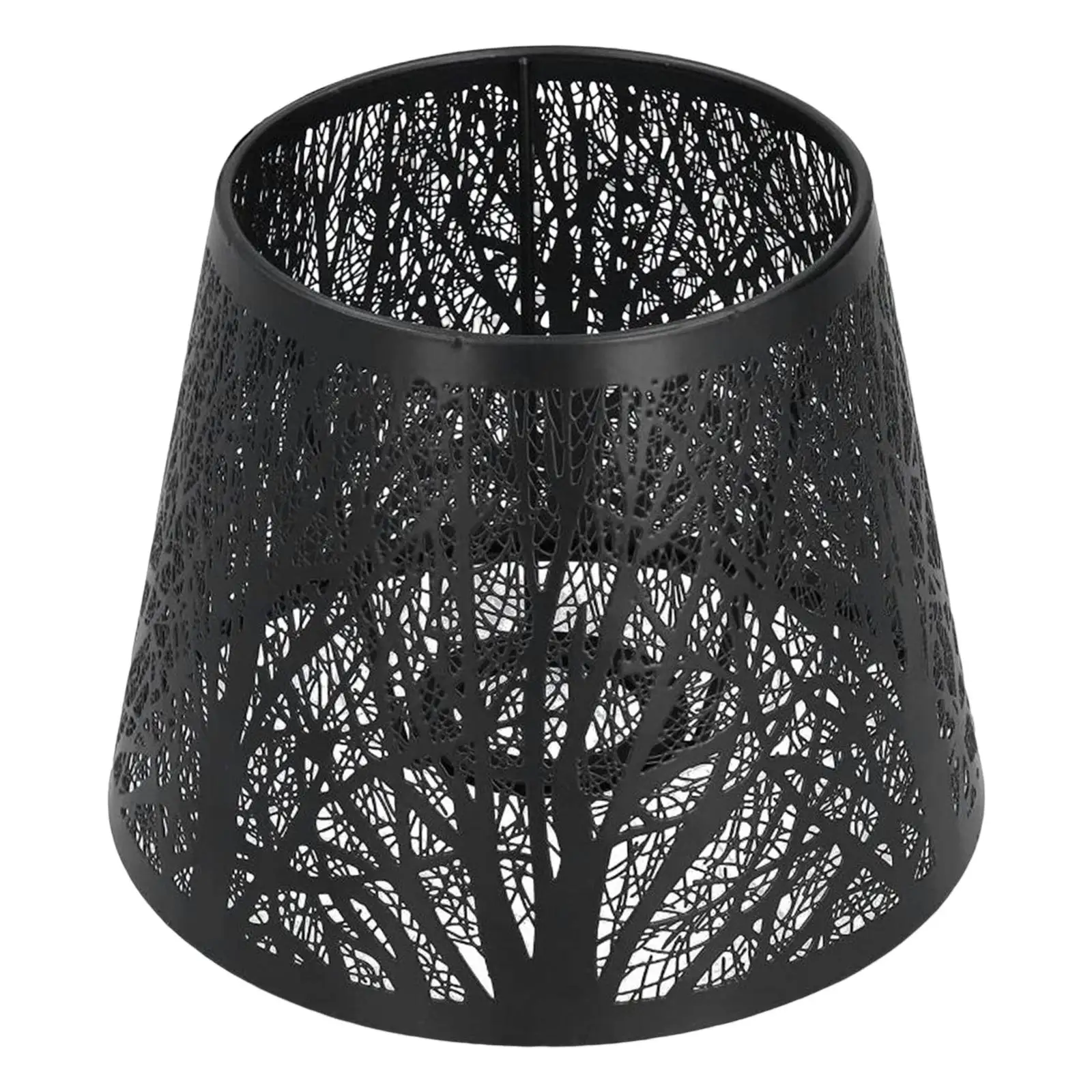 Modern Minimalist Lamp Shade Tree Shadow Metal Cage Light Cover Decorative for Table Lamp Teahouse Office NightStand Bedside