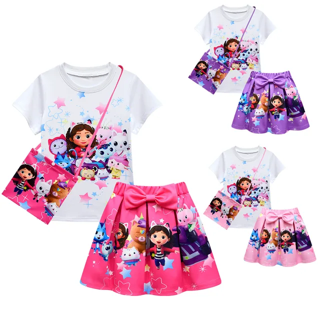 Gabby Dollhouse Costume Baby Girls Gabbys Dollhouse Dresses T-shirt Skirts  Sets Gabby Cat Cosplay Costume Birthday Party Clothes - AliExpress