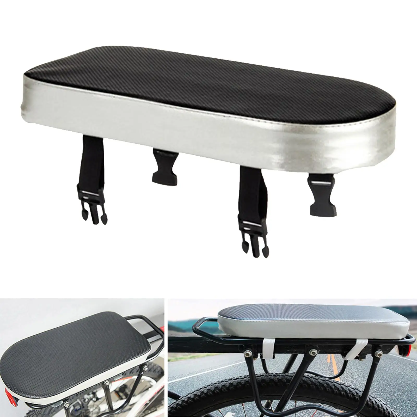 Bike Bicycle Manned Cushion Extra Comfort Pad Breathable Wide Big Soft Back Seat