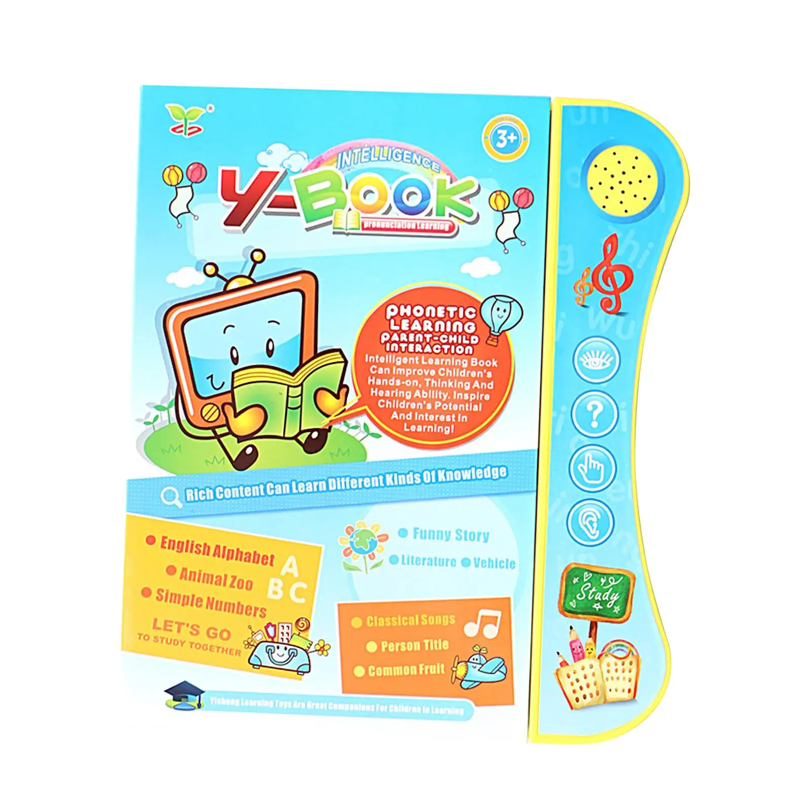 English Talking sound book Preschool Learning Interactive Children sound book for Fruit Animal Travel Toy Classic Story Language
