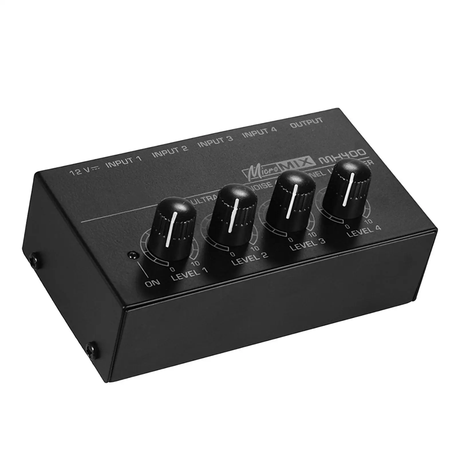 4 Channel Audio Mixer Ultra Low Noise Mini Sound System Echo Mixer Mixing Console for Outdoor Small Clubs Recording Studio Party