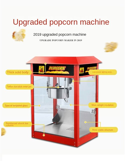 Popcorn maker gas-fired table-top commercial stall-setting  hand-operatedSpherical Butterfly Popcorn pot machine - AliExpress