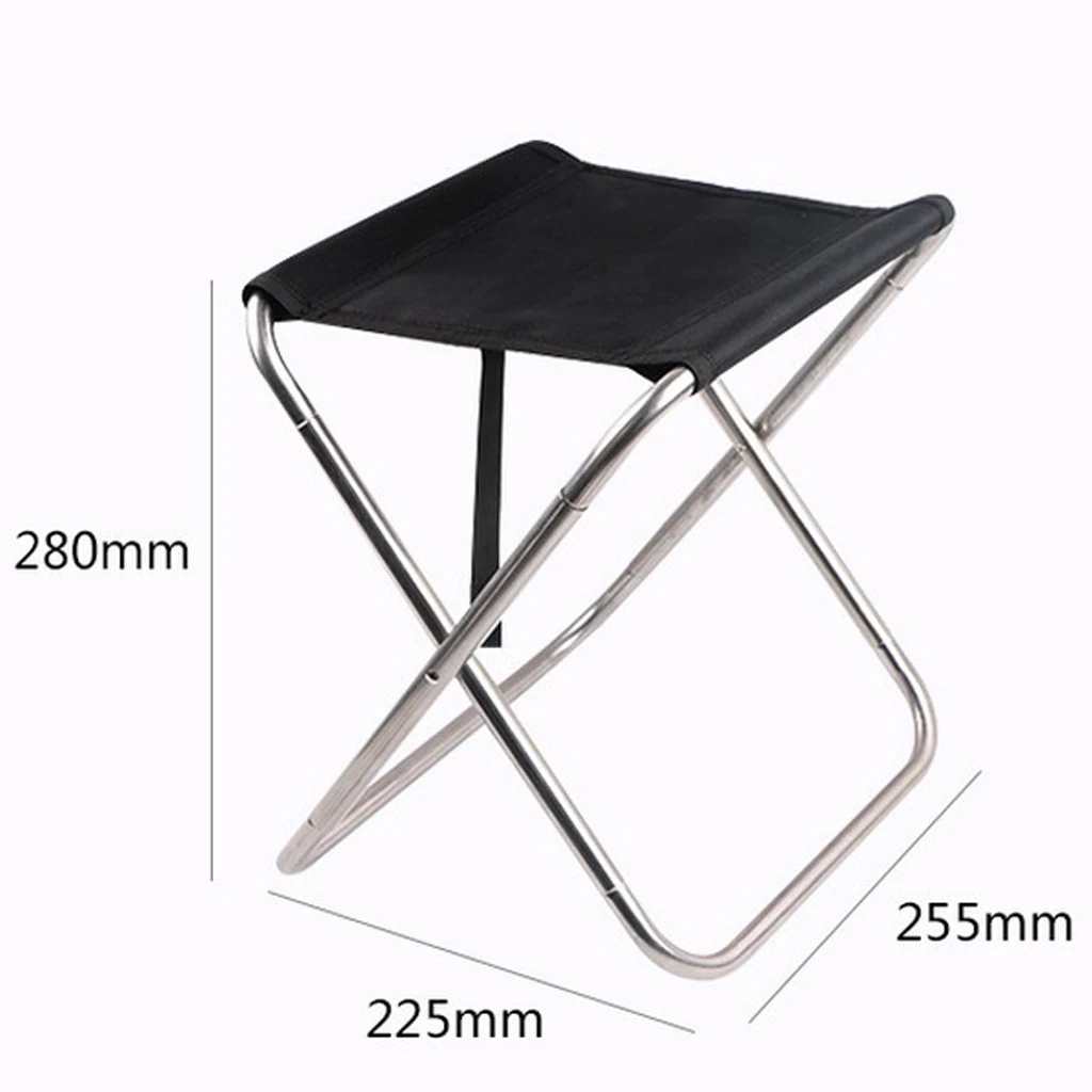 Folding Camping Stool Outdoor Portable Collapsible Hiking Fishing Chair with Storage Bag