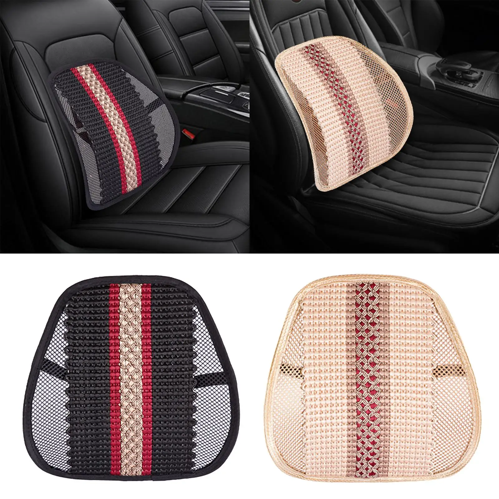 Back Support with Mesh, Mesh Back Support Cushion for Car Office Chair