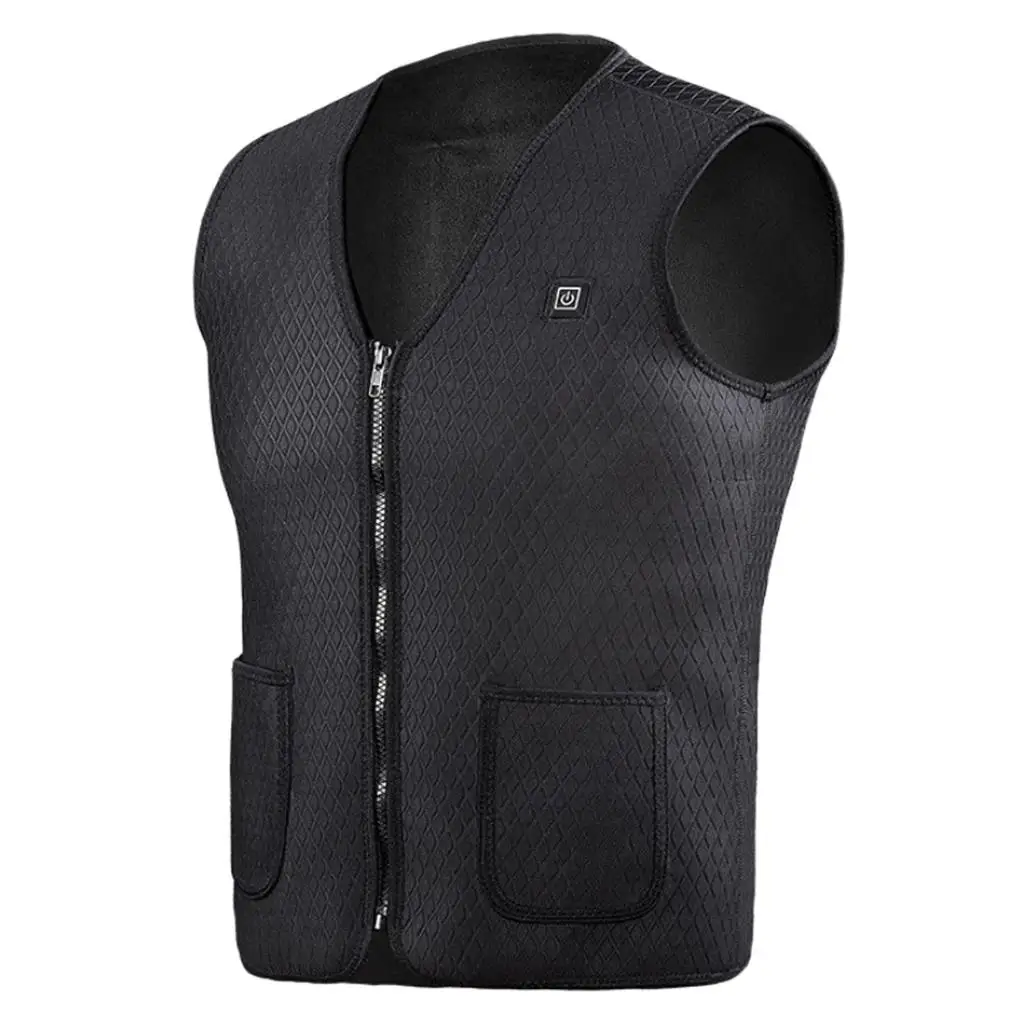 Men`s Heated Vest Insulated Electric Jacket 5V Rechargeable Washable Vests