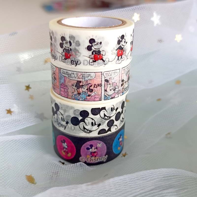 Japan Disney Washi Masking Tape - Mickey & Minnie Mouse Watercolor