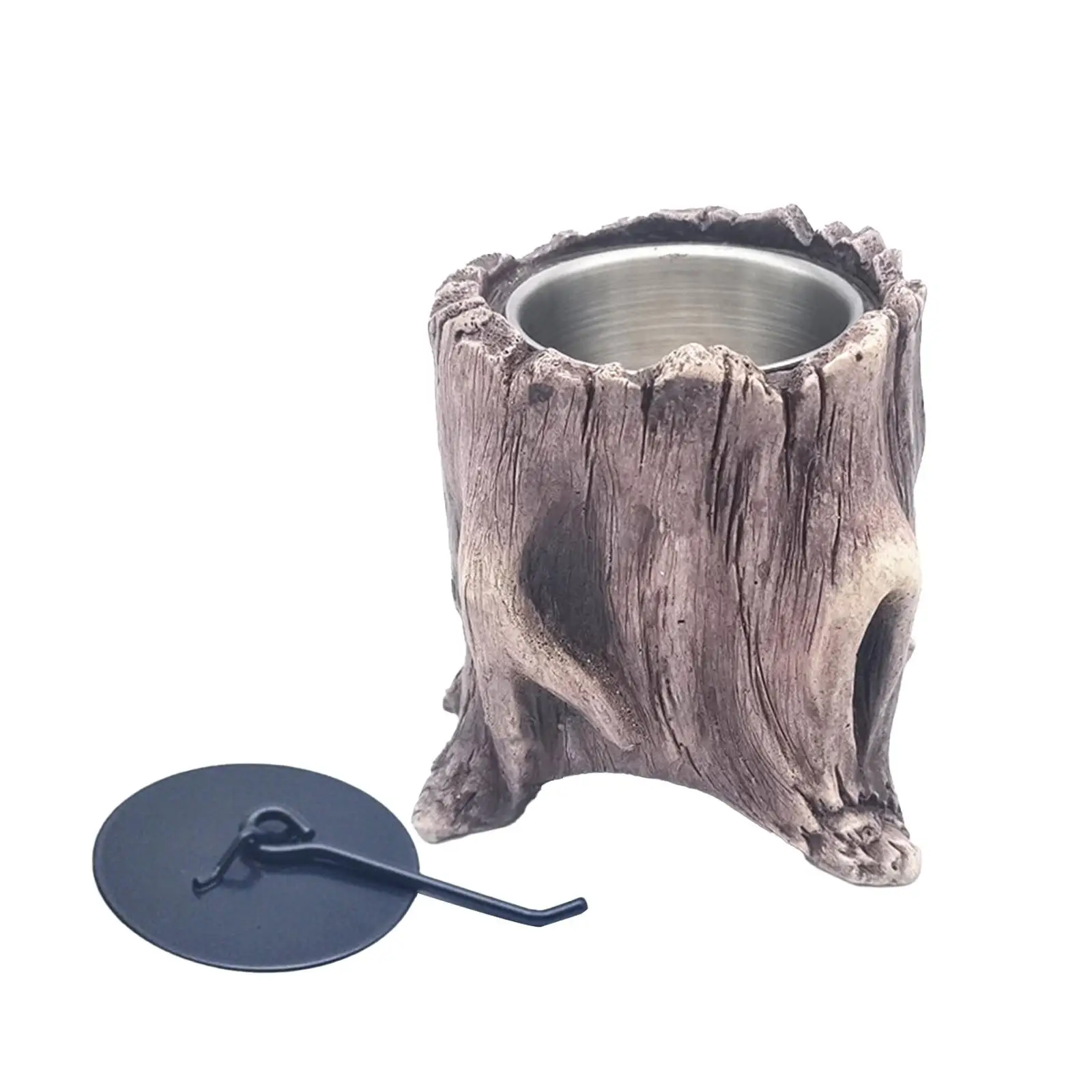 Indoor Fire Pit Fire Bowls Tree Stump Teapot Base Conch Fire Concrete Bowl Pot Alcohol Fireplace for Gardens Dining Room Decor