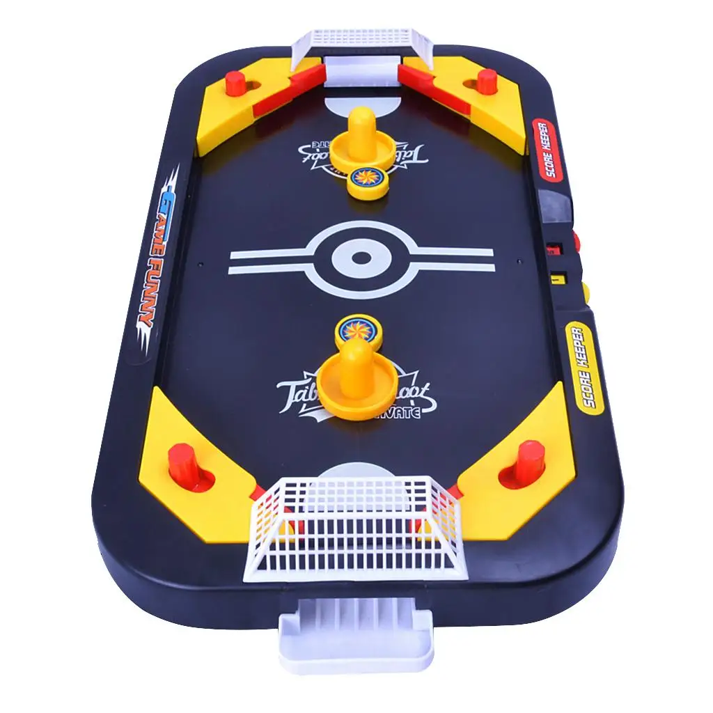 MagiDeal High Quality 2in 1 Desktop Puck Battle Kids Play Air Hockey Table Game Interactive Toy Gift Indoor Outdoor Play Games