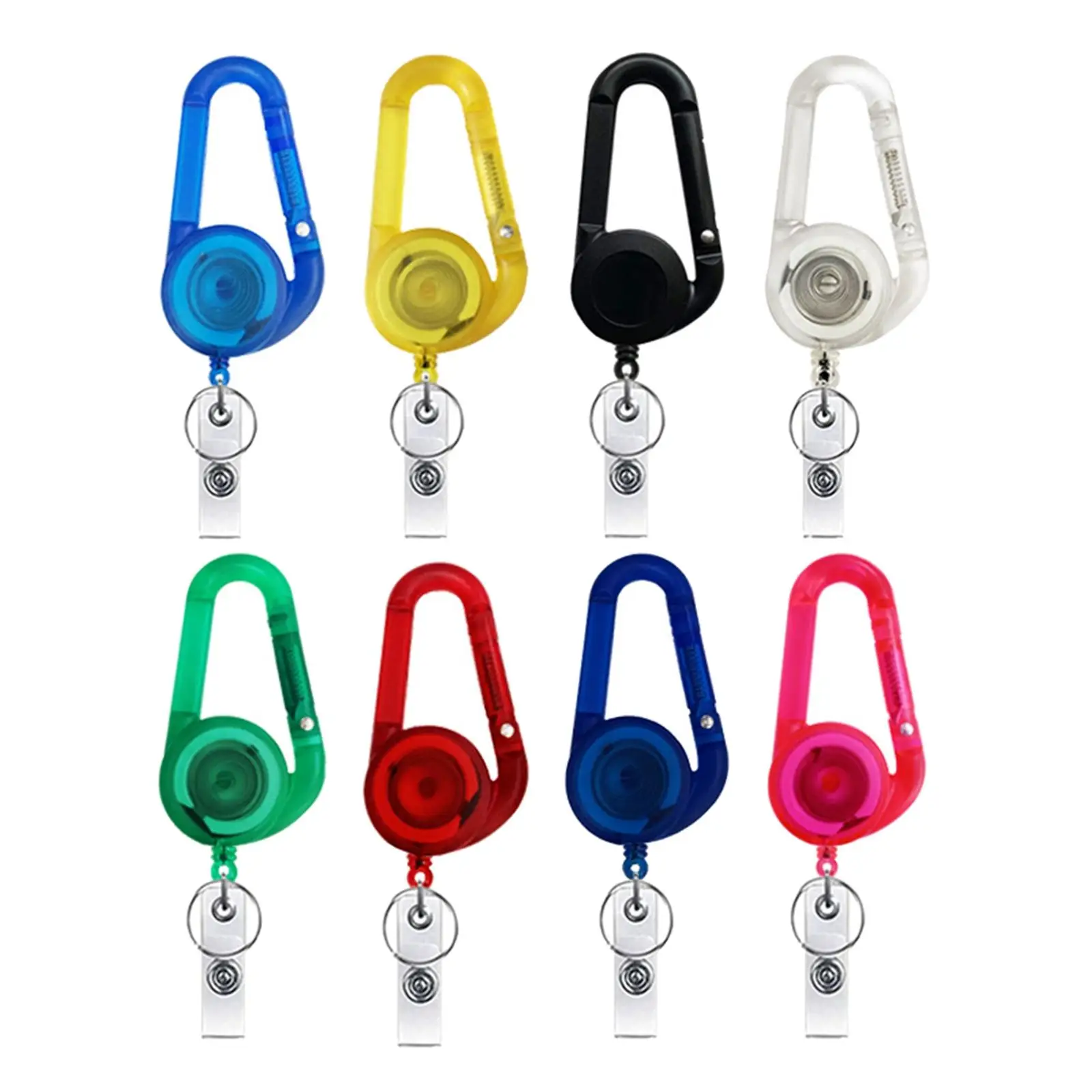 Keychain Retractable Durable D Ring Accessories Lock Snap Hooks Keyrings Carabiners for Sports Bottle Backpack Travel Men Women