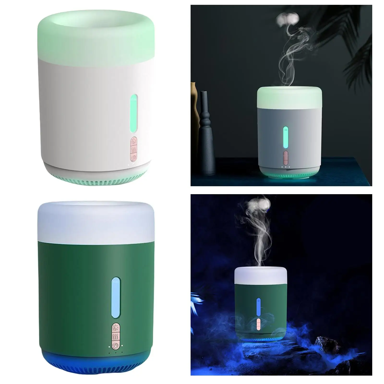 USB Ultrasonic Humidifier Household Aroma Diffuser Cool Mist Maker with Light Quiet Anti-slip for Home Living Room