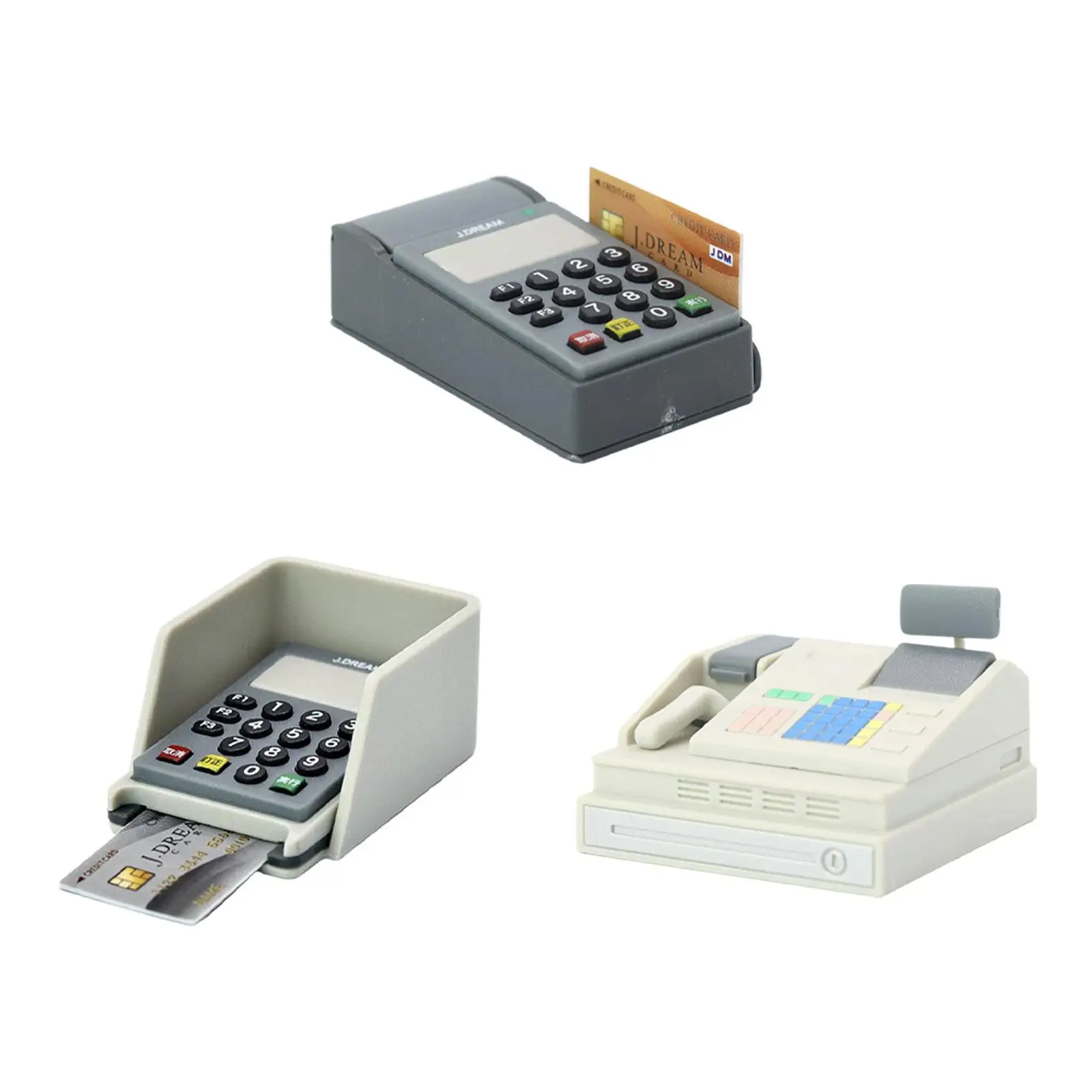 1/12 Scale Dollhouse Cash Register Simulation Supermarket Convenience Store Register for Boys Kids Girls Children Holiday Gifts