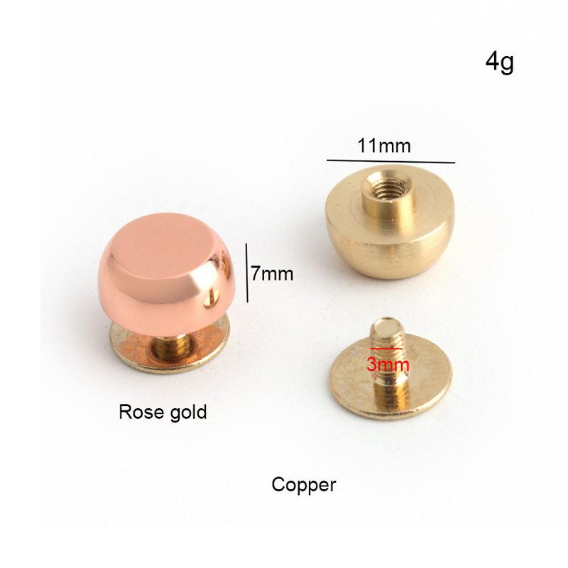 50-200pcs 8 colors 11mm 13mm Solid Cast Stud DIY Bag Bottom Rivets In Screws,Bags Handbags Purse Feet Studs Accessories