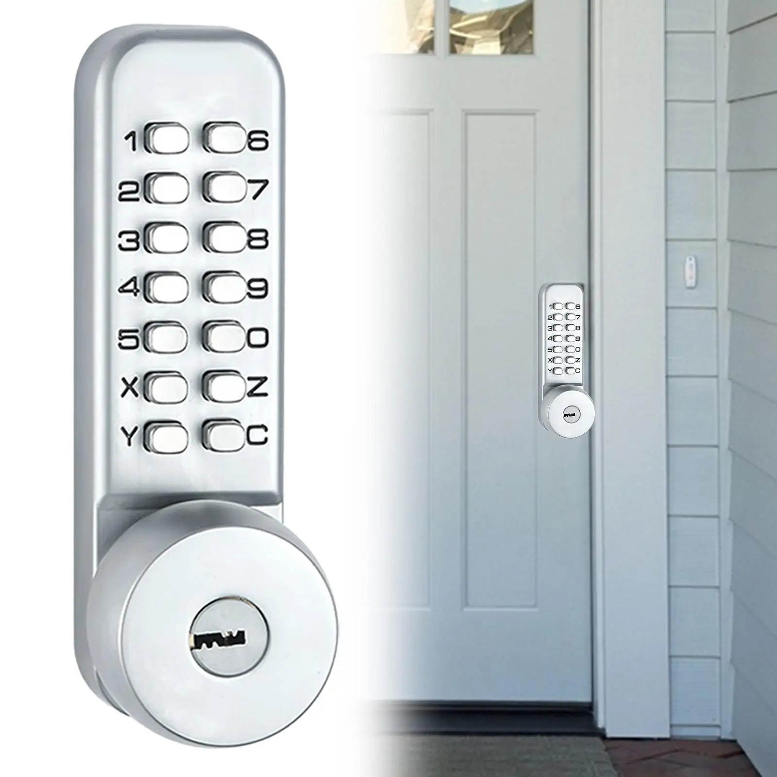 Mechanical Door Lock Sliding Door Lock Mechanical Latch Door Lock Digital Door Lock for Apartment Outdoor Hotel Bedroom Studio