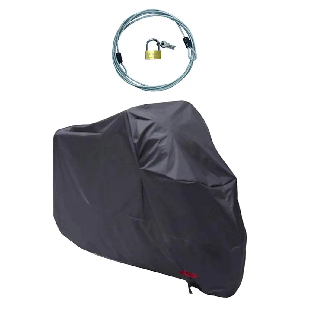 1 Set 2XL Waterproof Motorcycle Cover Scooter  Black W/ Cover