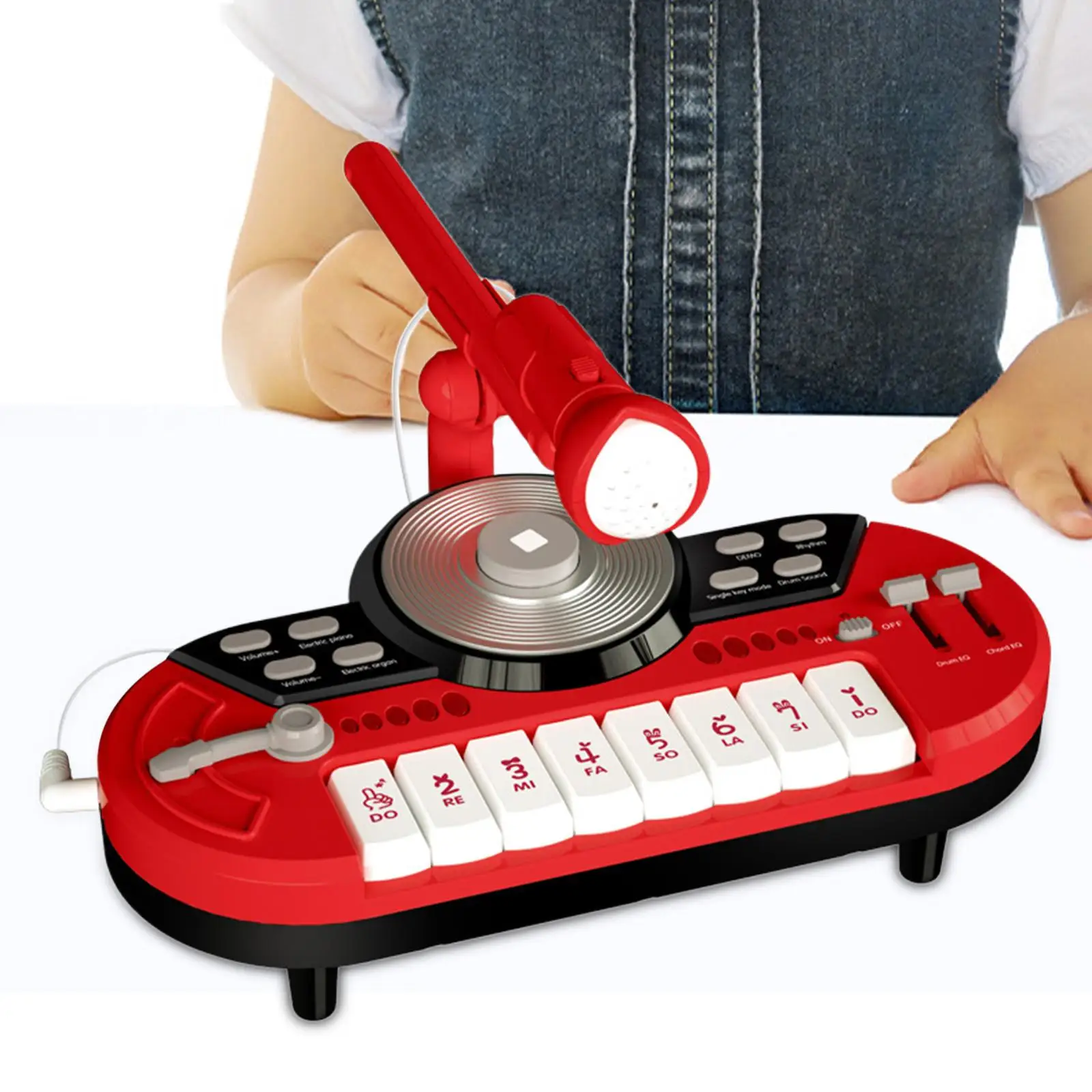 DJ Party Mixer Toy Sound Effects DJ Party Mixer Turntable Toy for 1+ Year Old Gift