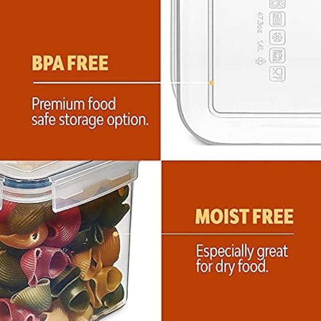 Stylish, Durable 24 Pack Black BPA Free Plastic Food Storage Containers Set  – Ideal for Kitchen Pantry Organization, Perfect f - AliExpress