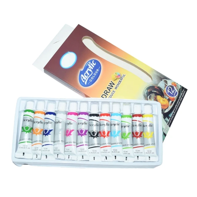 Acrylic Painting Kits Kids Nontoxic - 12 Pcs Includes Adjustable